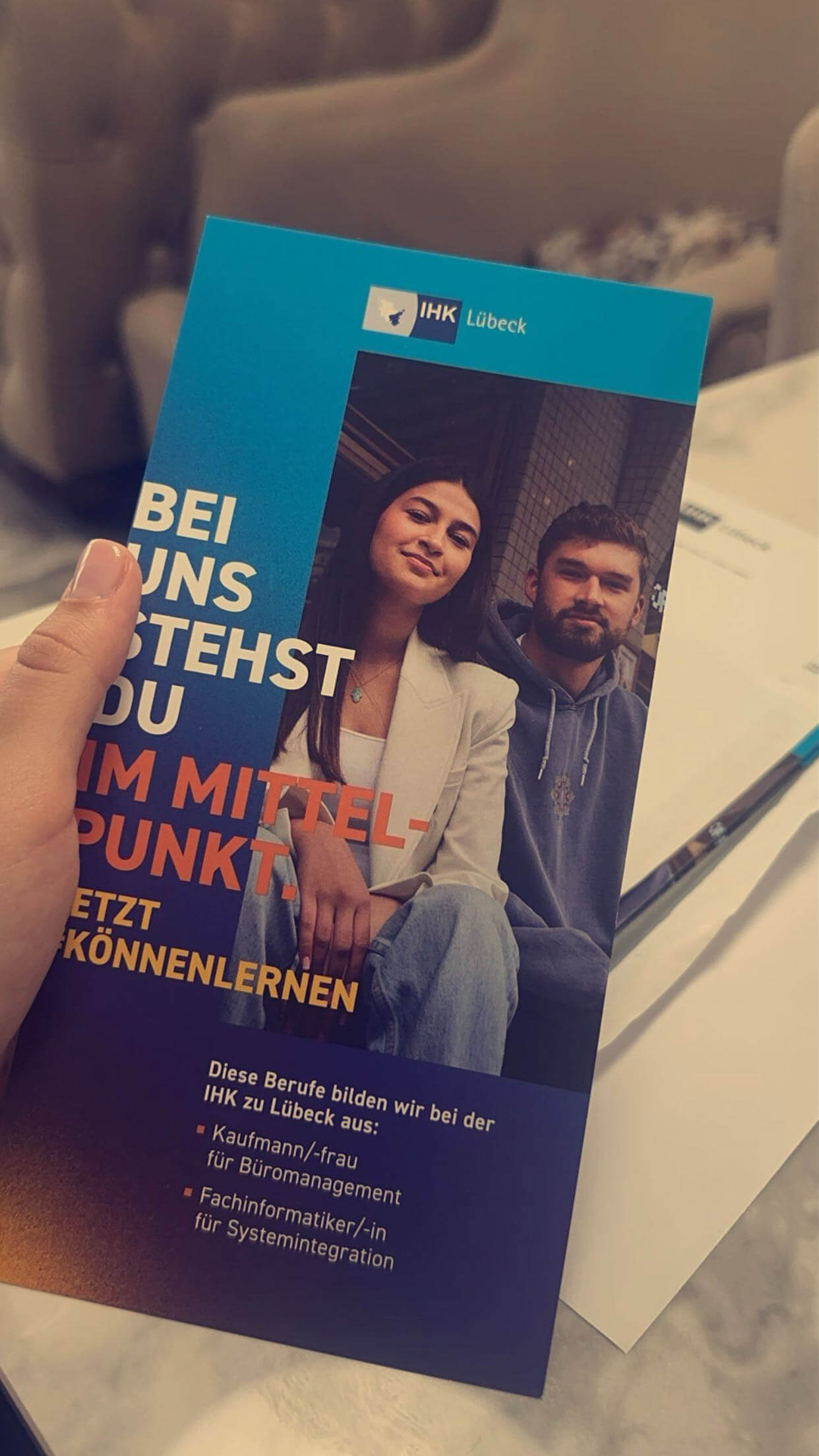 Flyer der IHK-Ausbildungskampagne "Jetzt #könnenlernen"