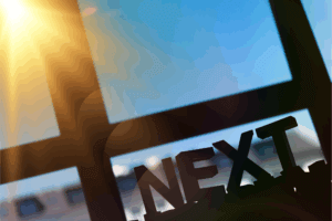 Tipps für heiße Tage in der Bank; Sonne scheint auf die Buchstaben N, E, X, T